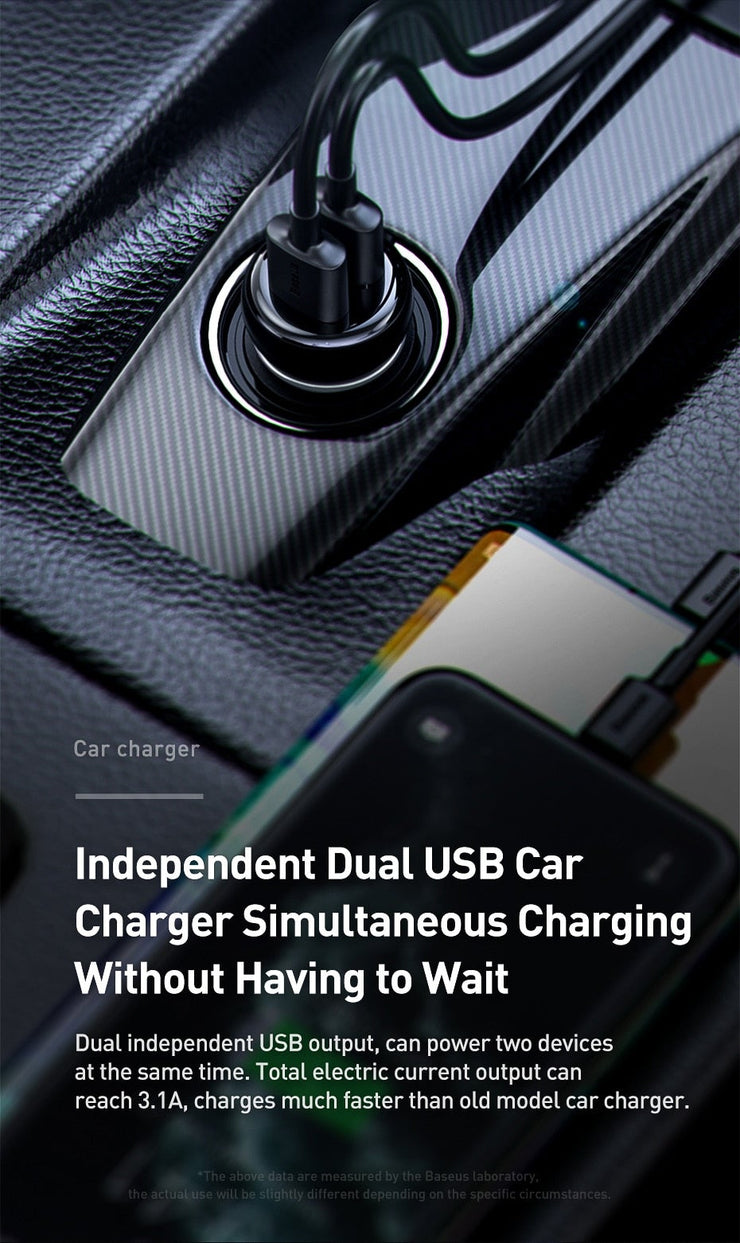 3.1A USB Car Charger Handsfree